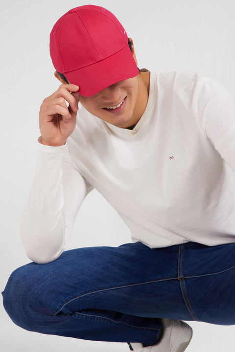 Long sleeved white V neck t-shirt - Image 1