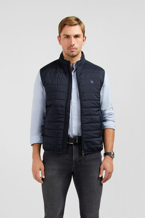 Navy blue sleeveless puffa jacket - Image 3