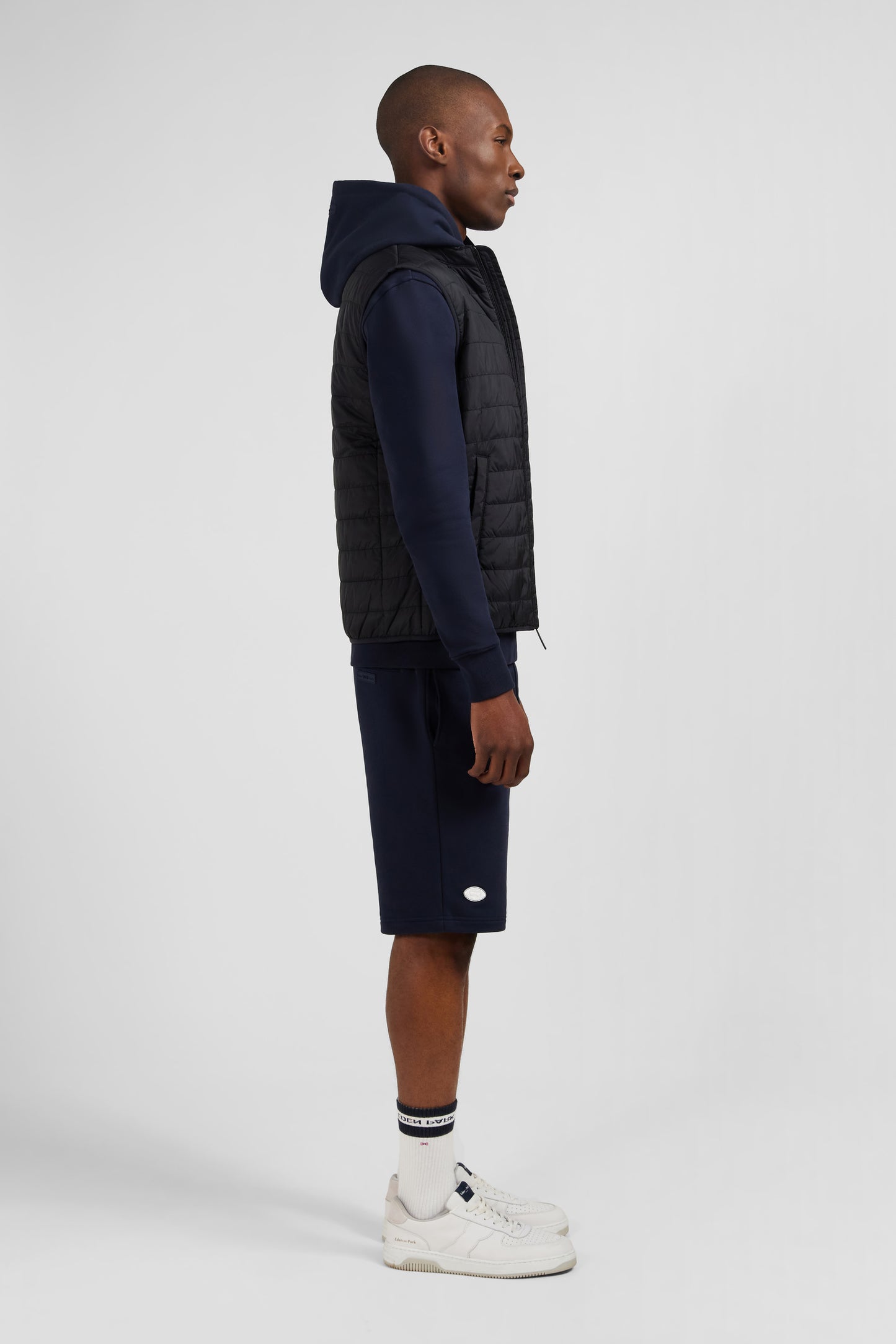 Black sleeveless down jacket
