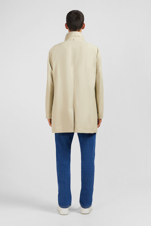 Plain beige raincoat - Image 2