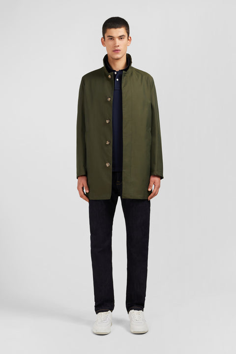 Plain khaki raincoat - Image 1