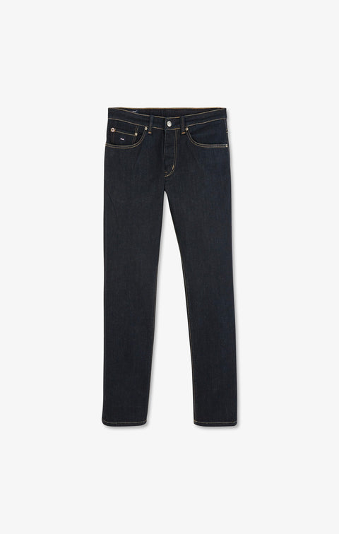 Navy blue jeans in stretch cotton - Image 2