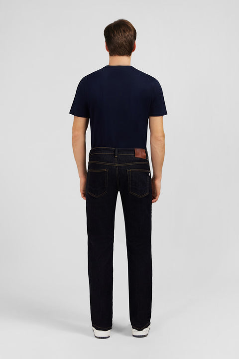 Navy blue jeans in stretch cotton - Image 3