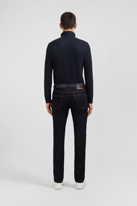Navy blue jeans in stretch cotton - Image 3