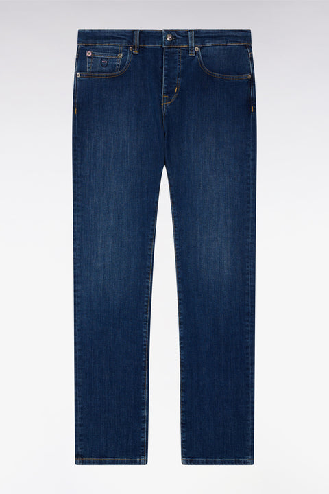 Straight jeans in blue stretch cotton - Image 2