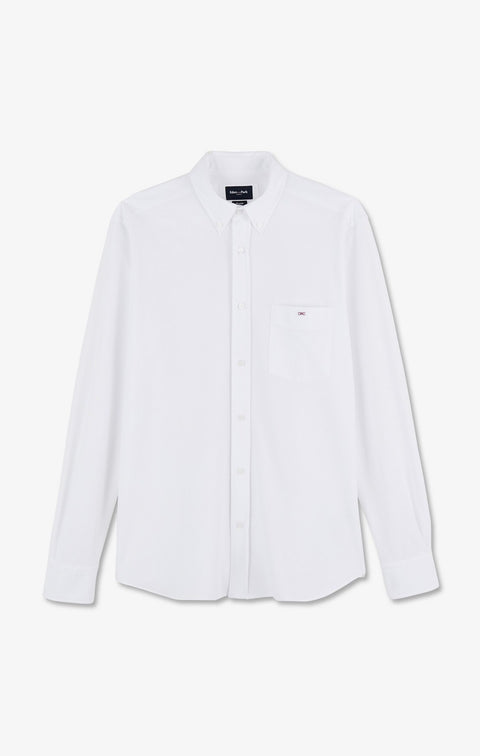 White pinpoint cotton shirt - Image 2
