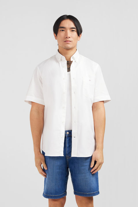 Short sleeved white cotton shirt - Image 3