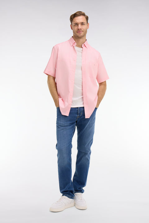 Short sleeved pink cotton shirt - Image 1