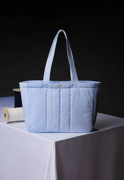 Sac cabas en patchwork de coton upcyclé Pap'Atelier - Image 2