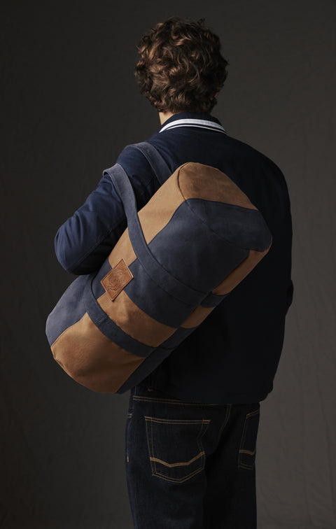 Duffle bag en coton bicolore upcyclé Pap'Atelier - Image 2