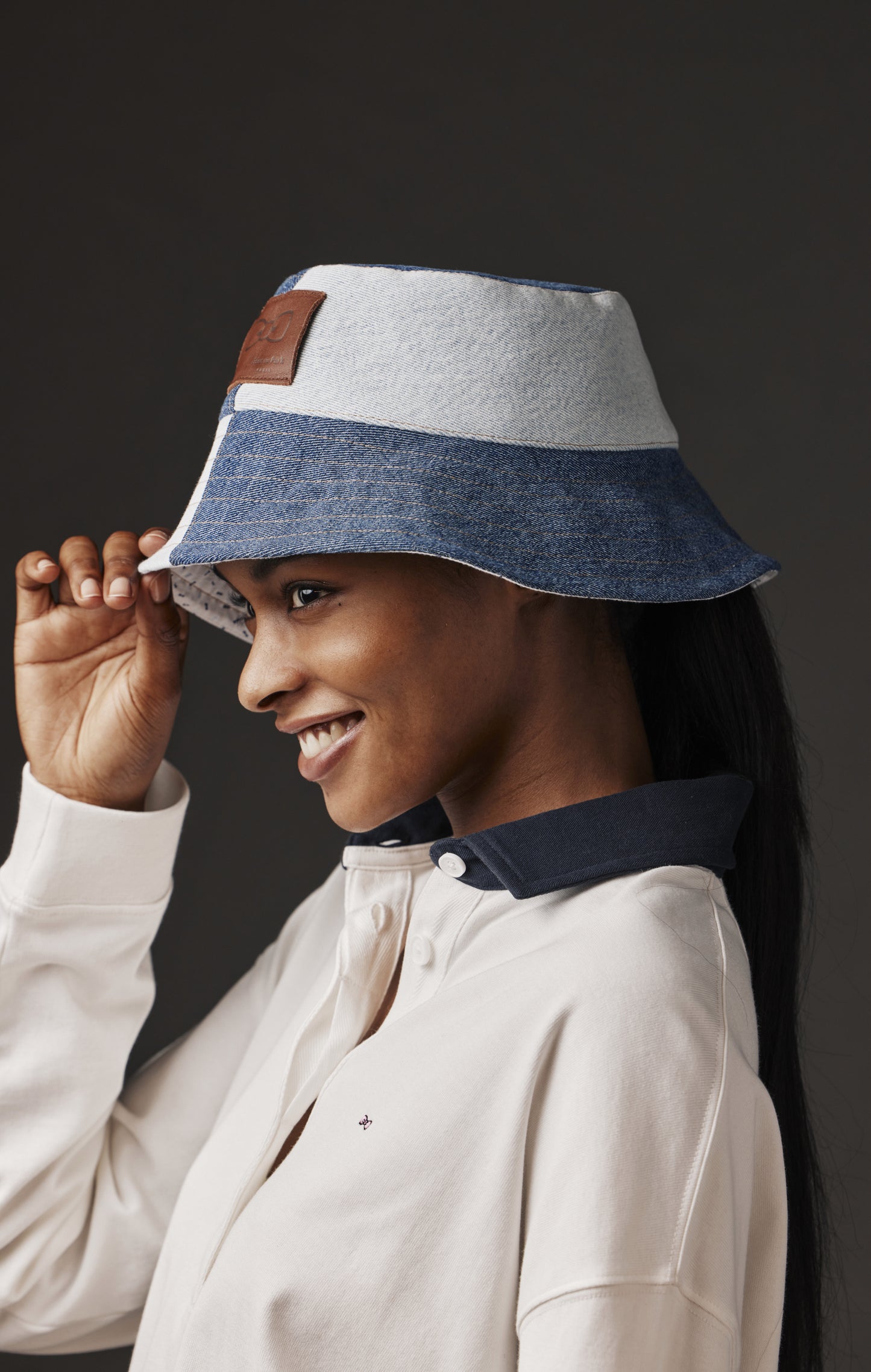 Pap'Atelier upcycled denim patchwork bob