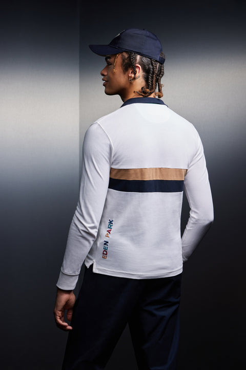White striped cotton jersey cut and sewn upcycled Pap'Atelier - Image 3