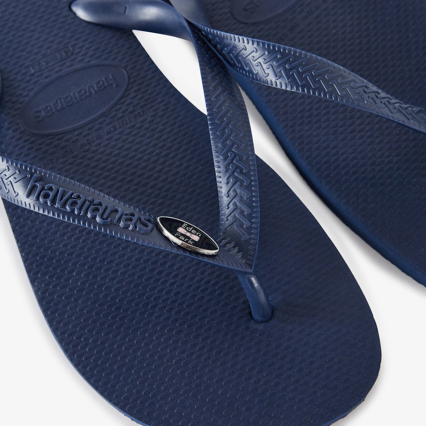 Navy flip flops