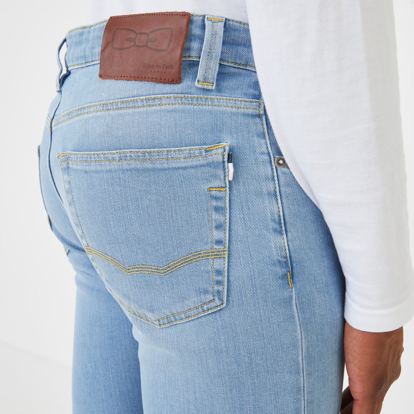 Slim blue jeans