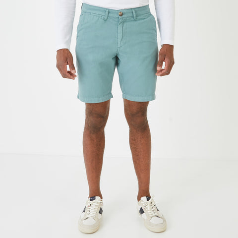 Plain green chino Bermuda shorts - Image 1