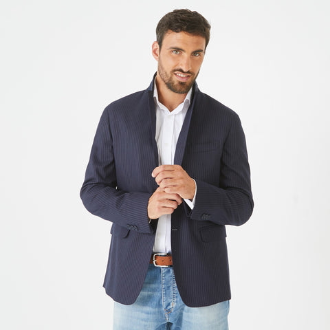 Dark blue striped blazer - Image 1