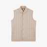 Beige sleeveless puffa jacket
