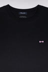 T-shirt dress in black Pima cotton, straight cut