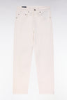 Comfort cut beige stretch denim 5-pocket jeans