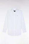 Relax-fit white cotton shirt