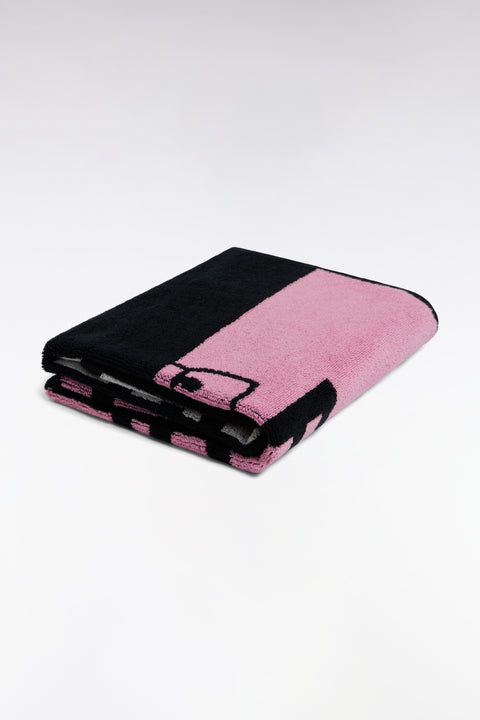 Eden Park logo pink beach towel in cotton - Image 3