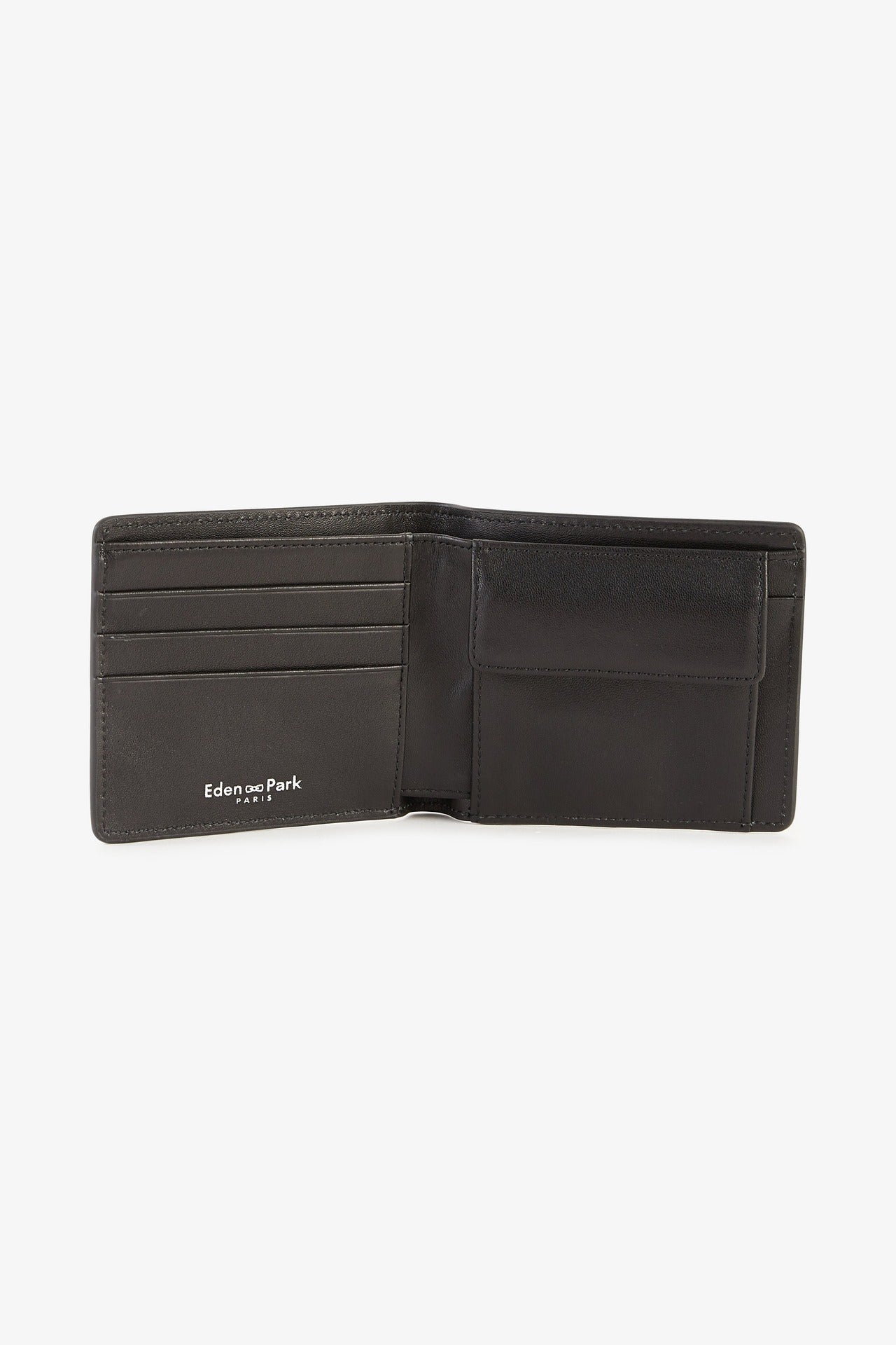 Black leather Italian-style wallet