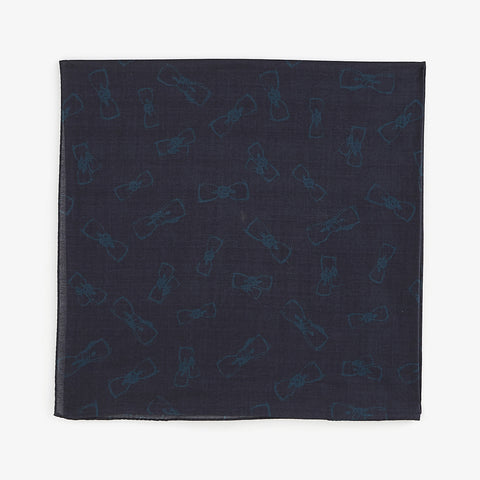 Navy blue bow scarf - Image 1