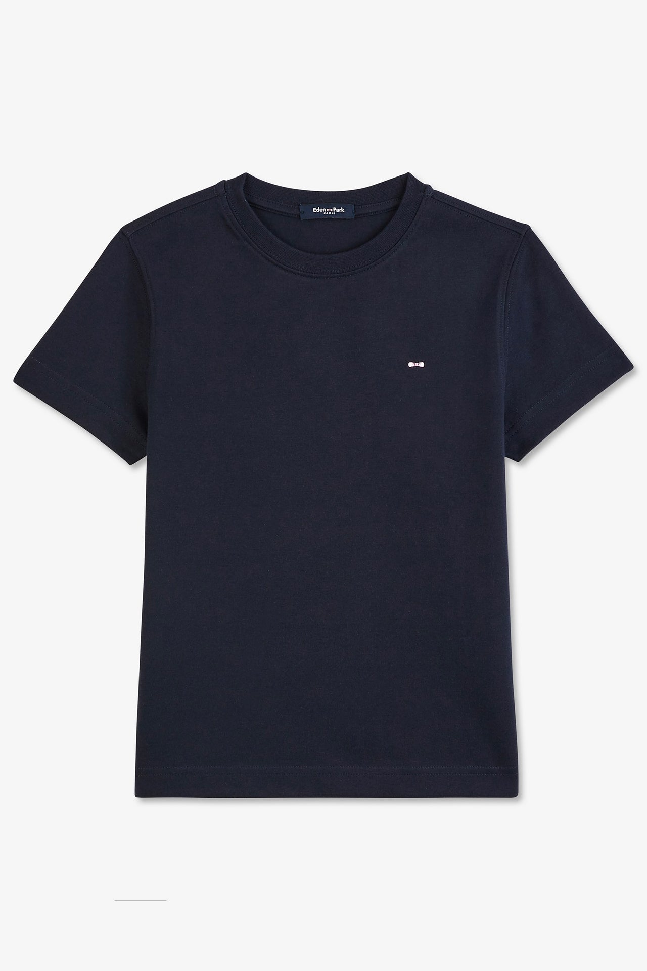 T-shirt bleu marine à broderie nœud dos