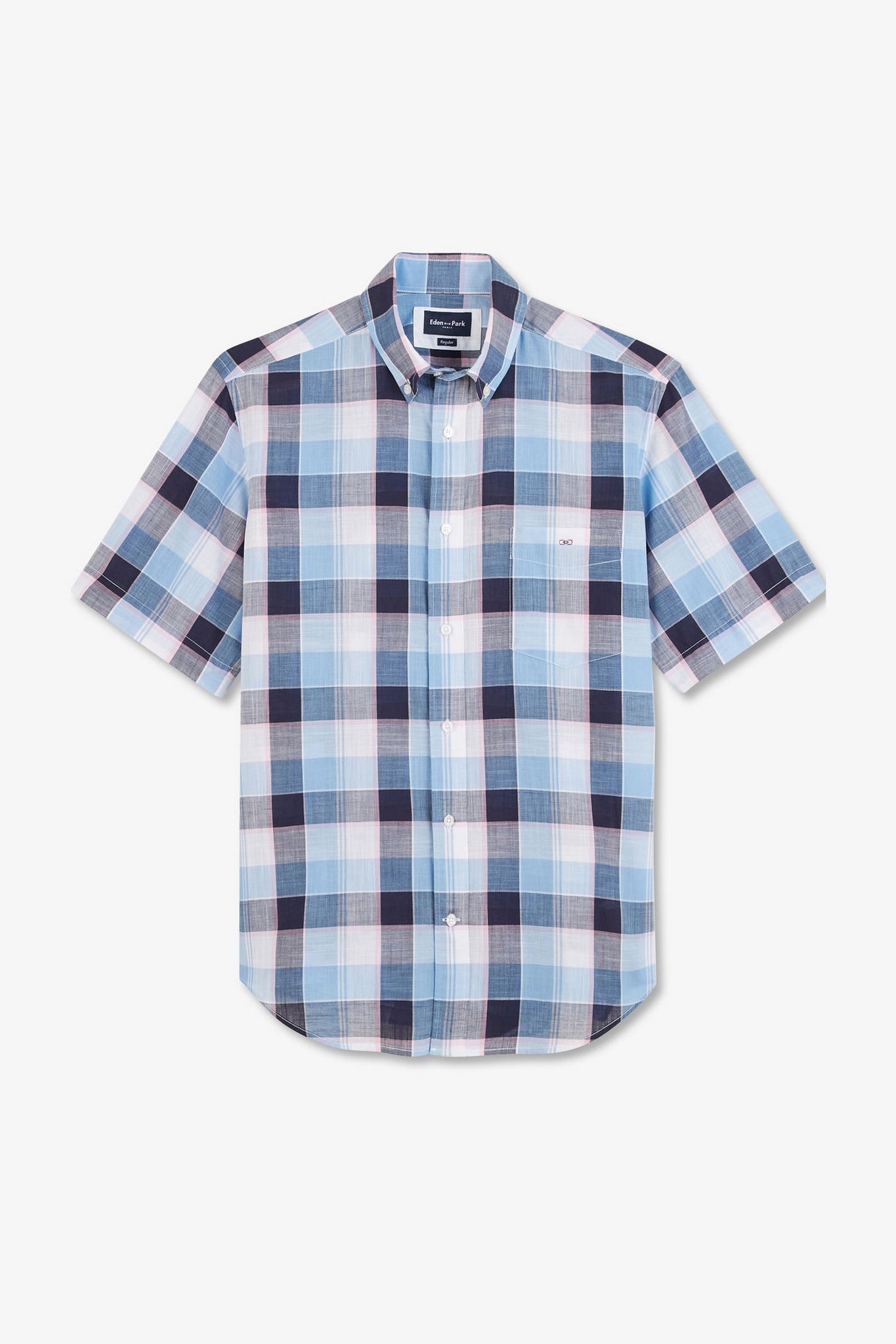 Checked blue shirt