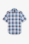 Checked blue shirt