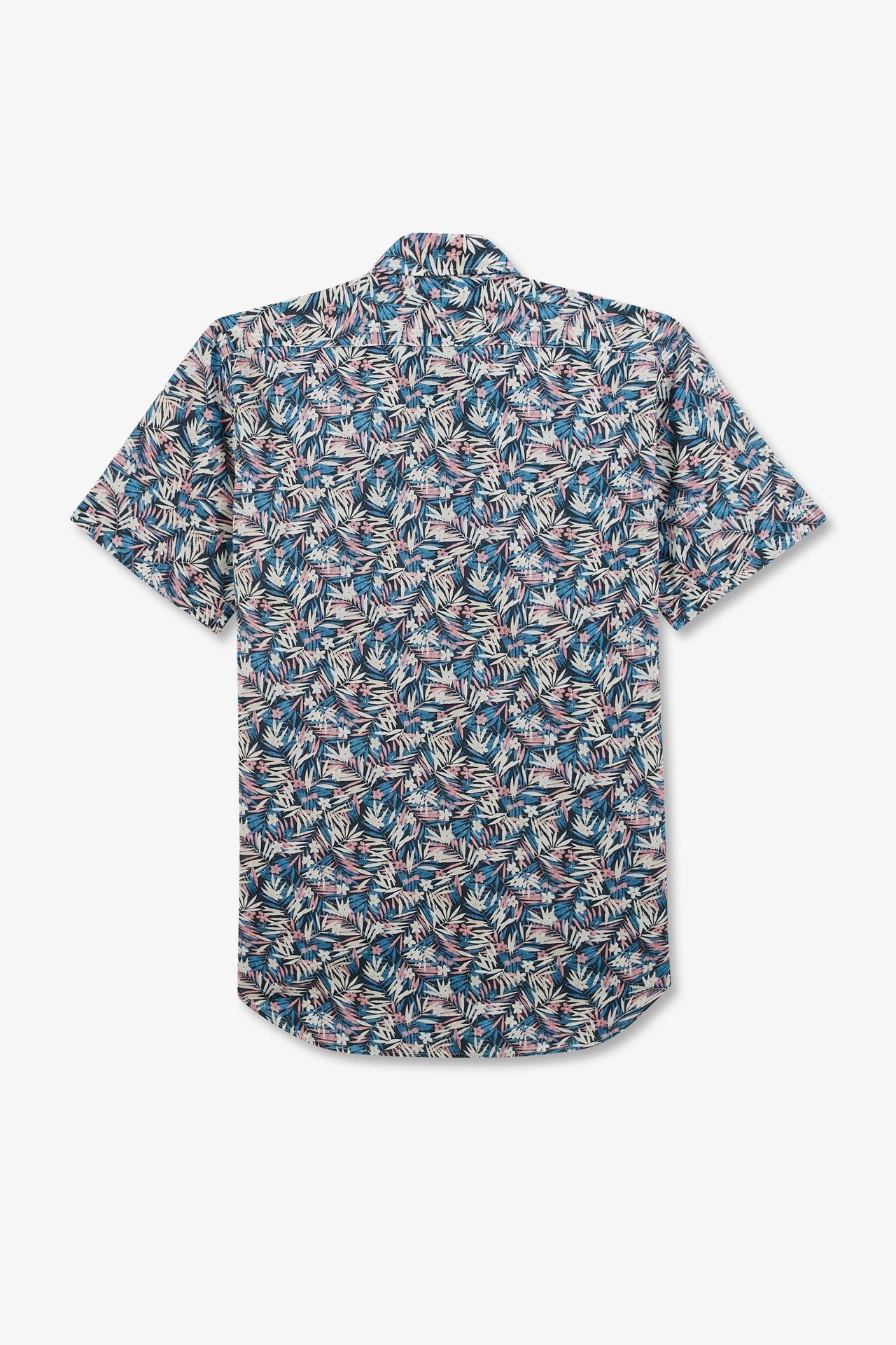 Blue shirt with exclusive floral print