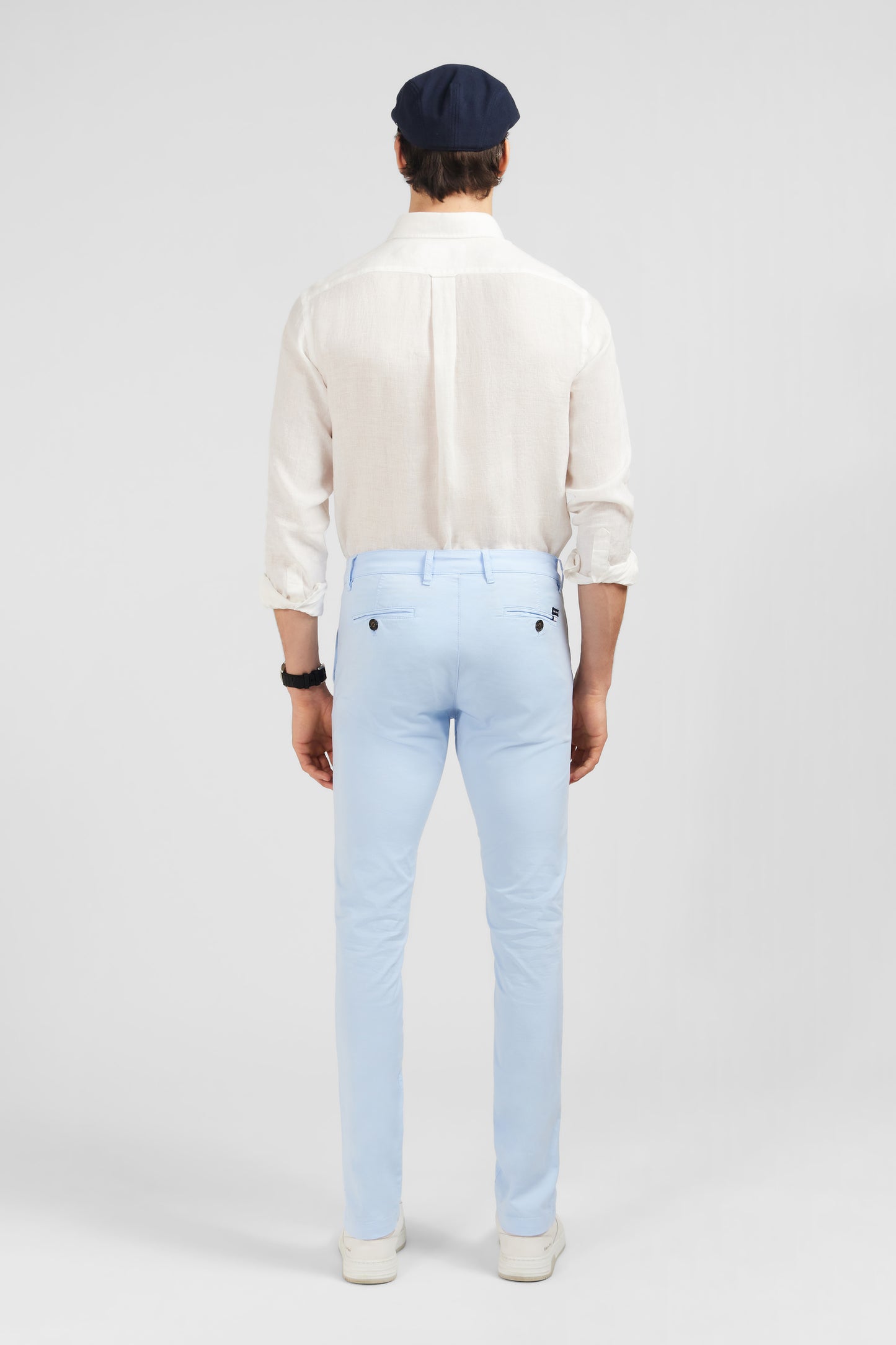 Plain white linen shirt