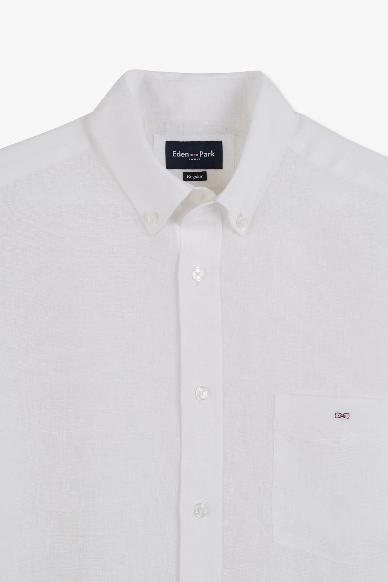 Plain white linen shirt