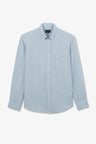 Plain light blue shirt in linen