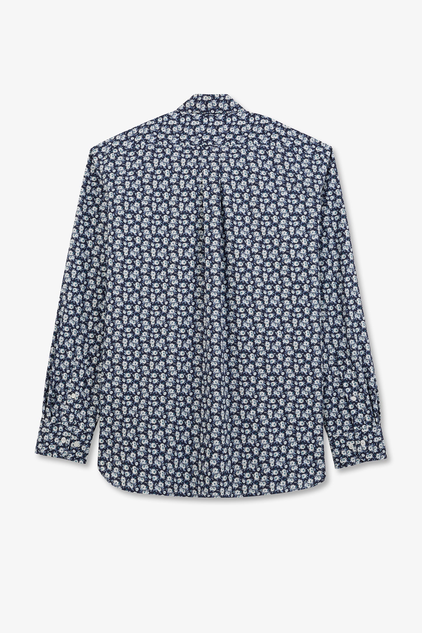 Navy blue shirt with exclusive floral print