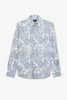 Shirt with an exclusive leaves print