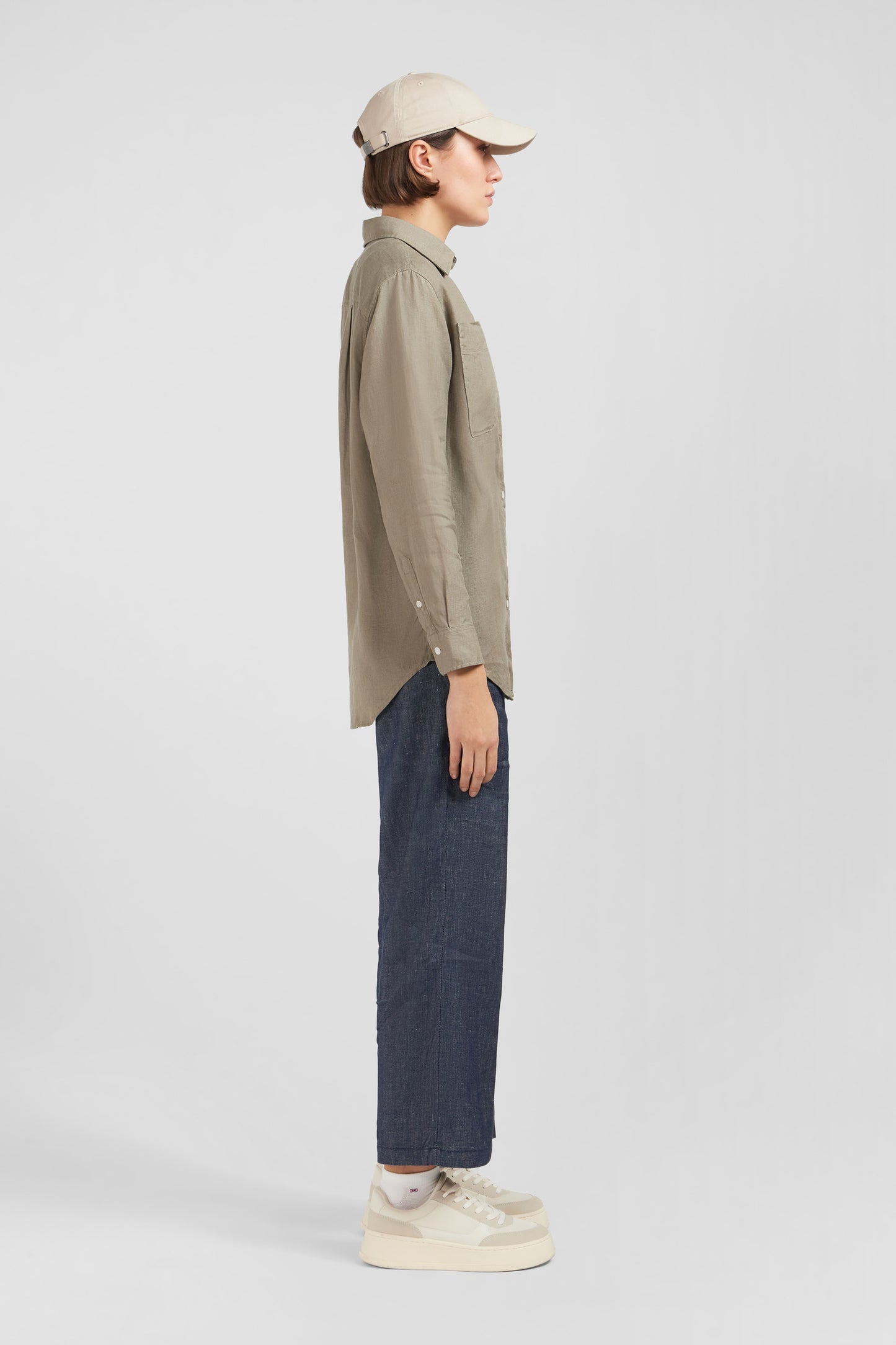 Plain khaki blouse