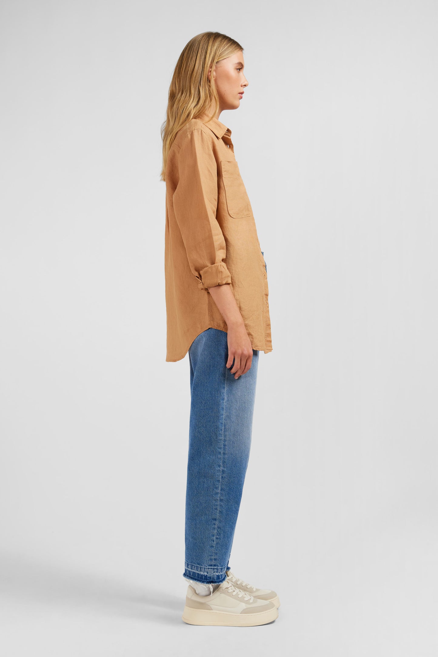 Plain beige blouse