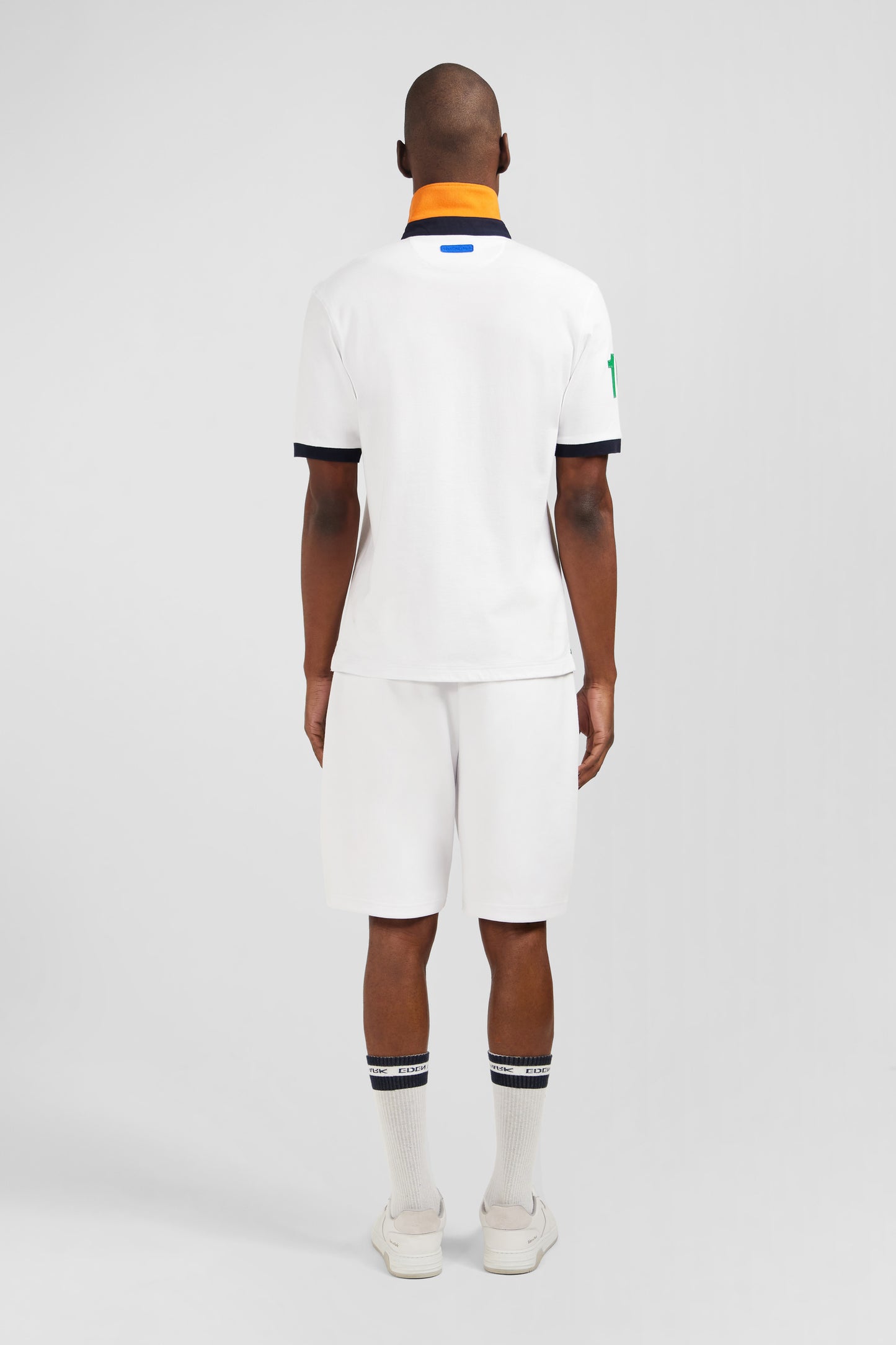 White short-sleeved rugby shirt