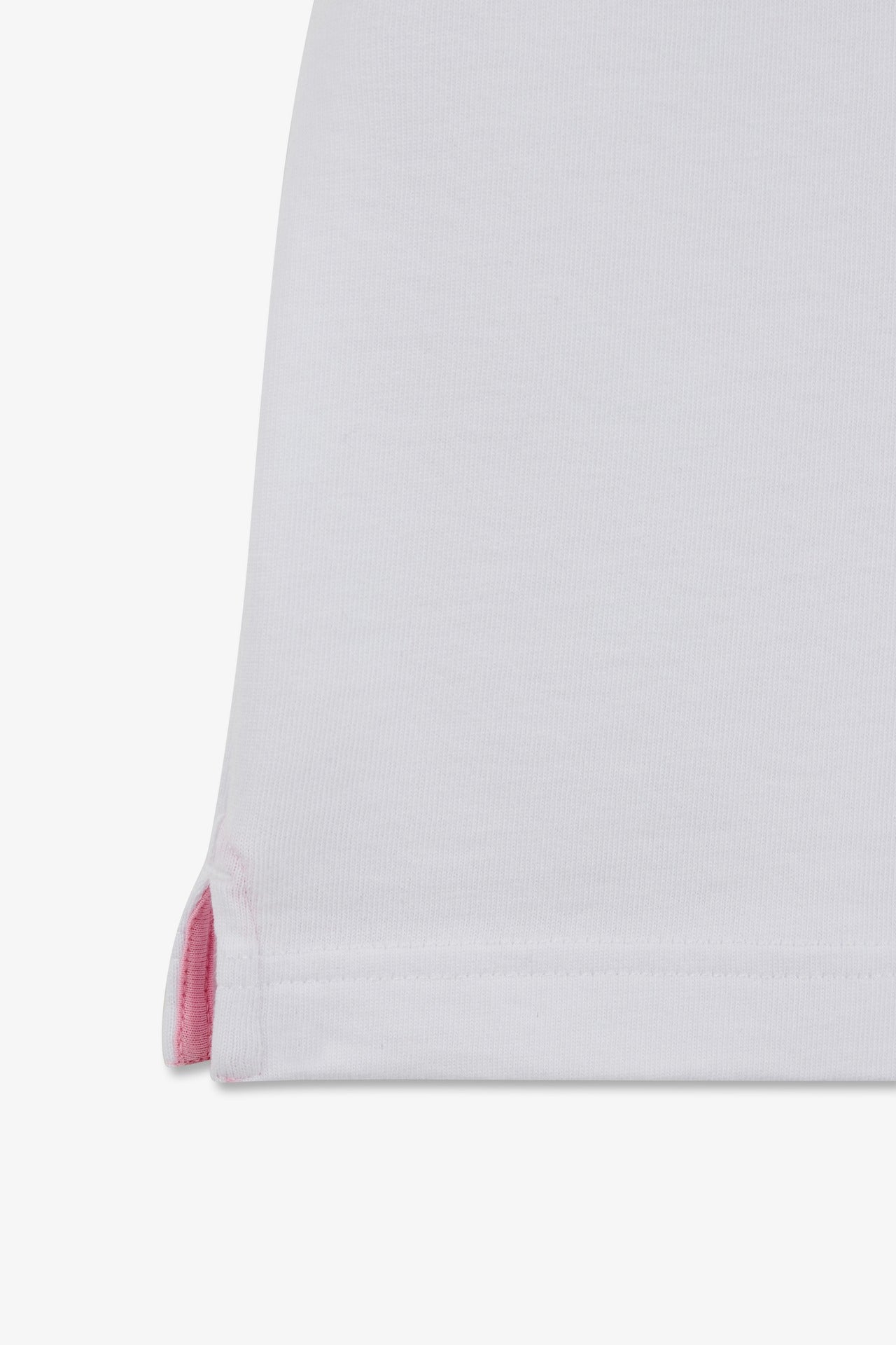 White colour-block polo shirt