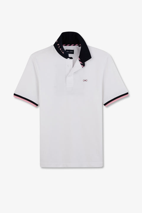 White rugby shirt with bow tie embroidery on back - Image 2