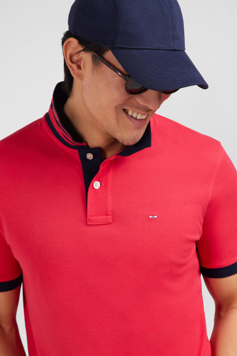 Red short-sleeved polo shirt - Image 3