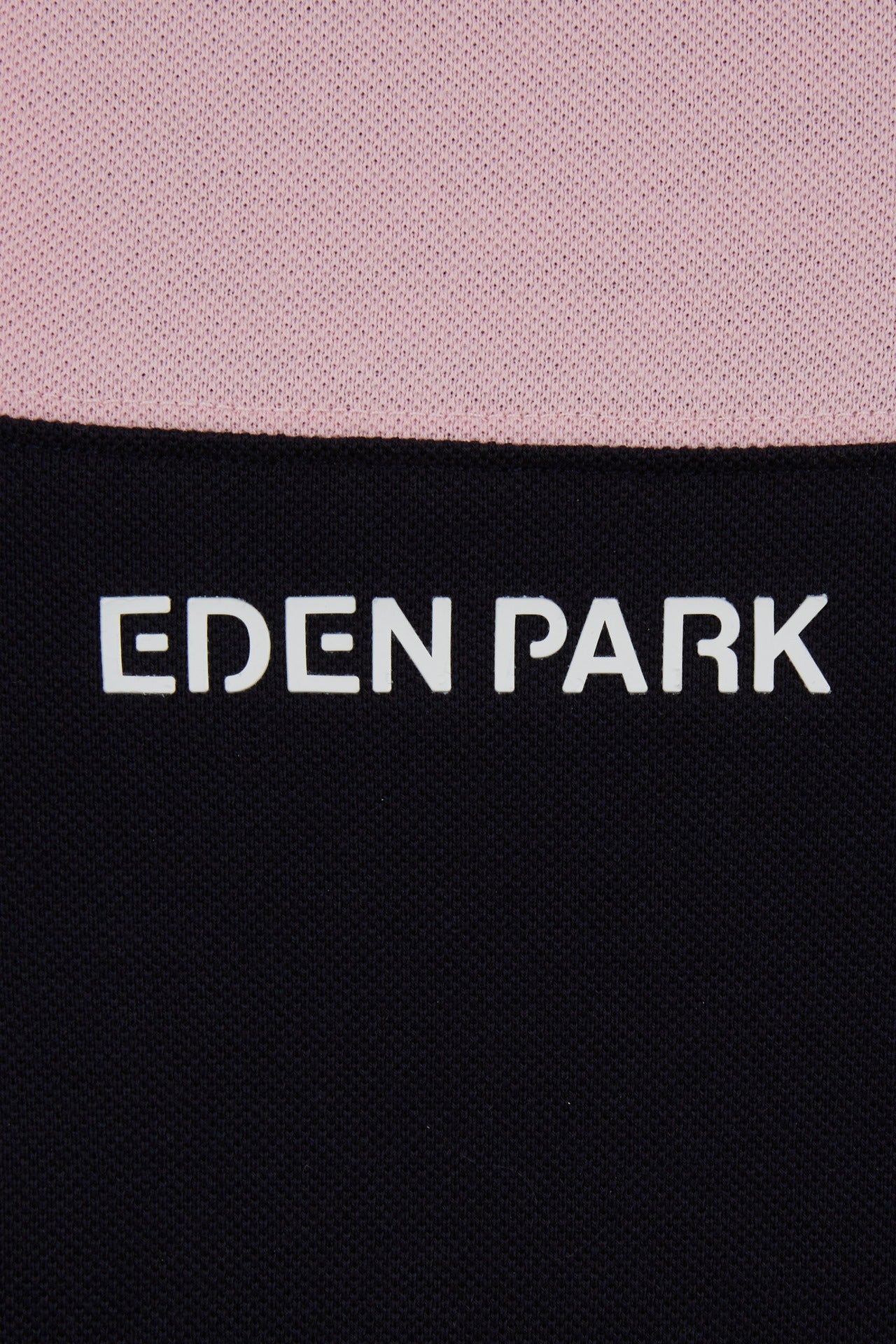 Pink short-sleeved colour-block polo shirt