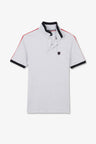 Grey marled short-sleeved polo shirt
