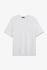 Plain white short-sleeved T-shirt