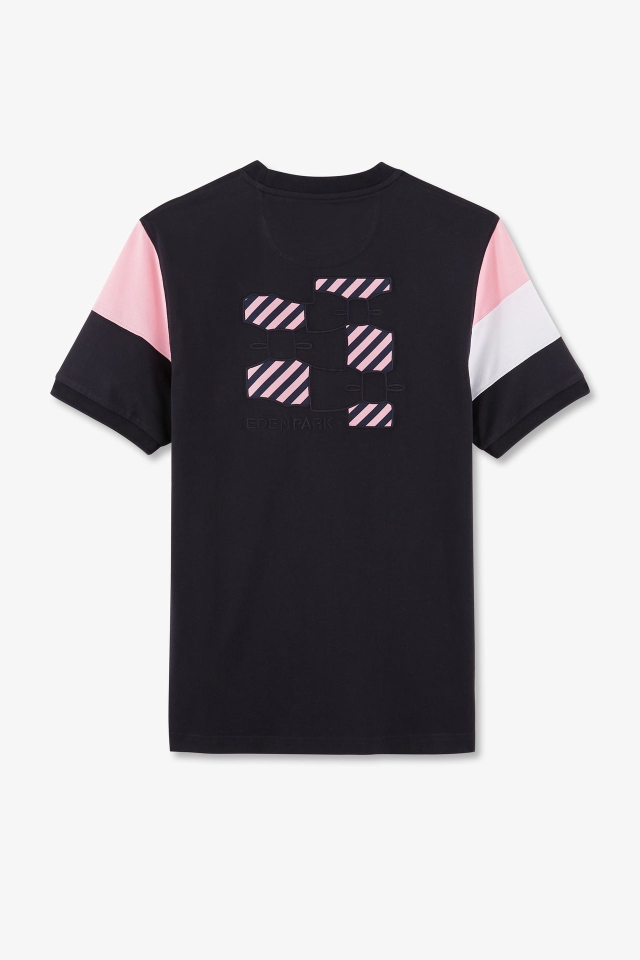 Navy cotton T-shirt with number 10 embroidery