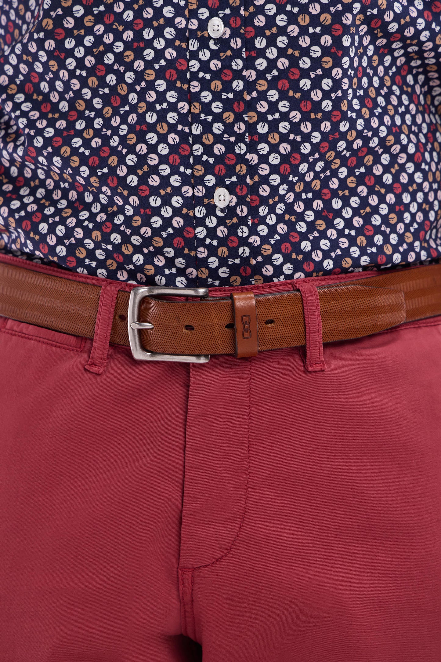 Brown leather belt