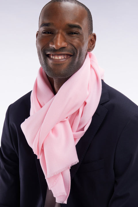Plain pink flowing scarf - Image 1