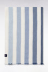 Blue cotton blend striped scarf