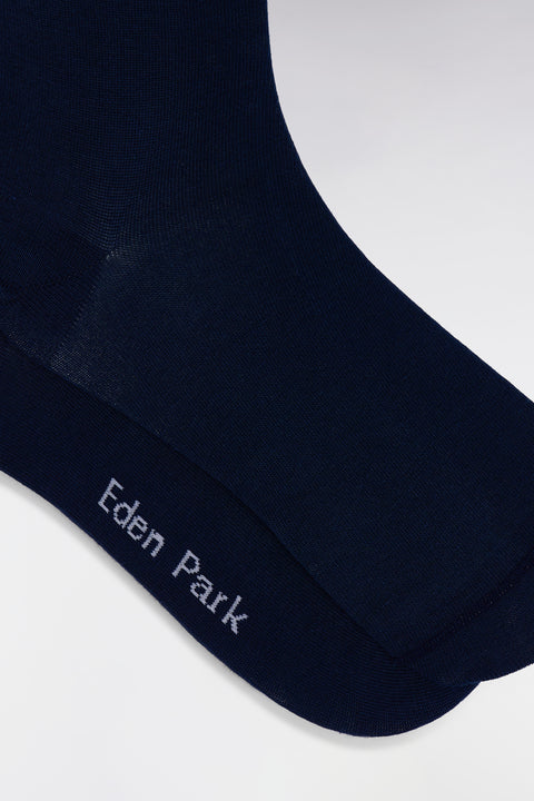 Pack of 2 pairs of blue socks in stretch cotton blend - Image 3